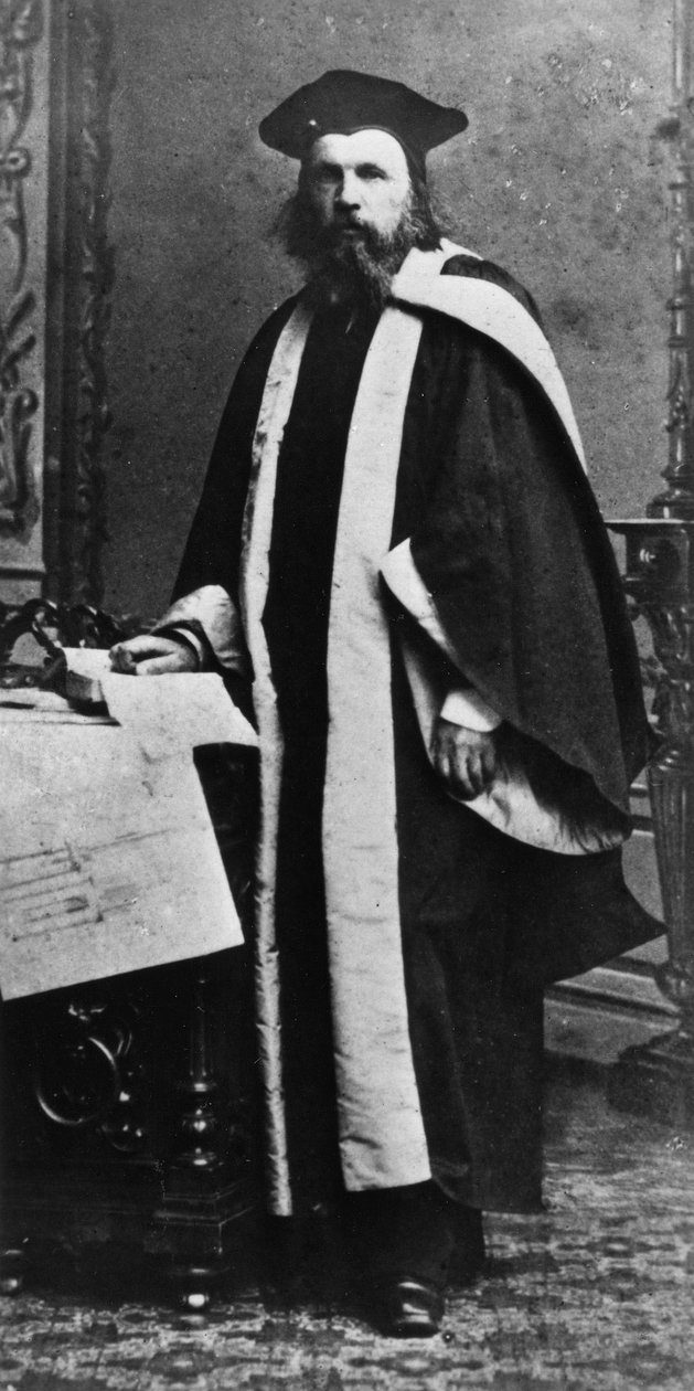 Dmitrij Ivanovics Mengyelejev orosz kémikus, az 1860-as évektől alkotó: Unbekannt