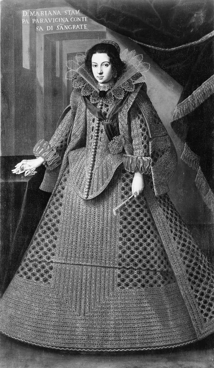 Doña Marianna Print Parravicina született 1612-ben, Condesa di Segrate. alkotó: Unbekannt