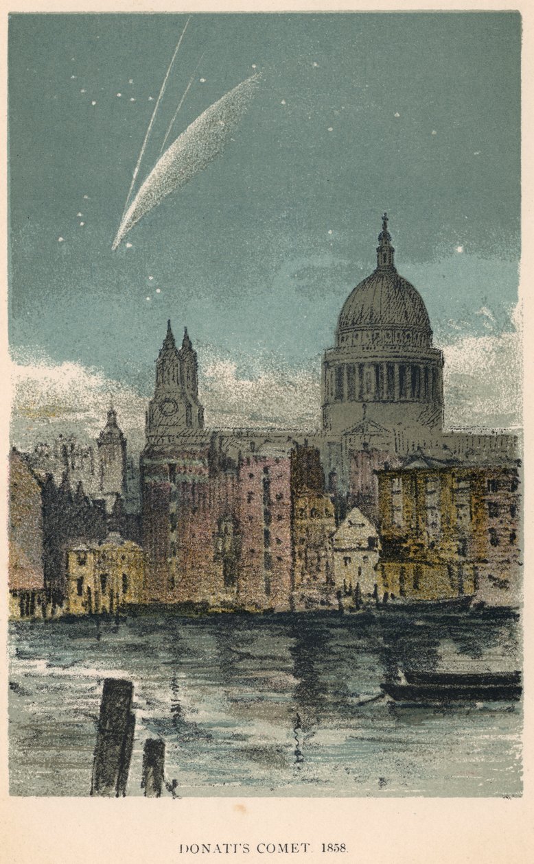 Donati 1858-as üstököse a Szent Pál-székesegyház felett, London, 1884 alkotó: Unbekannt