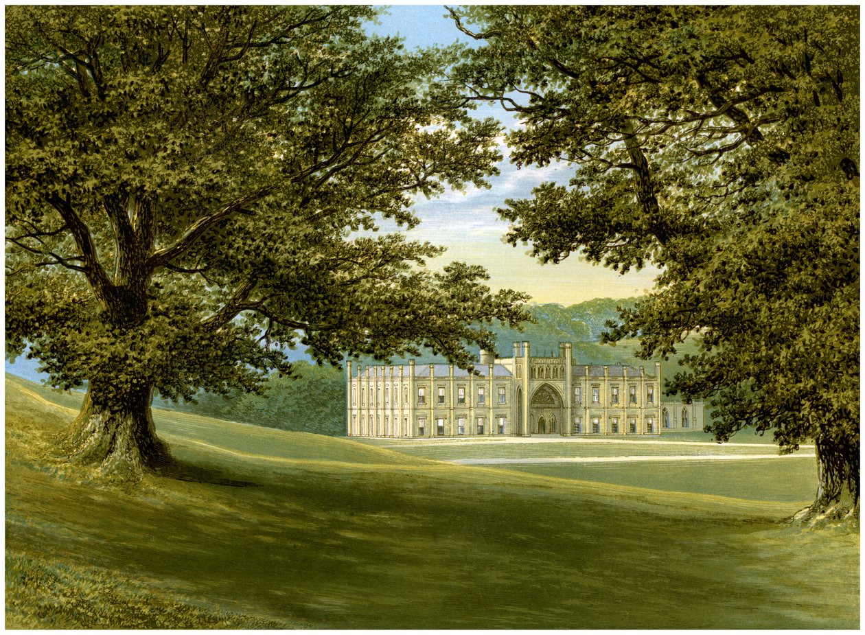 Donington Castle, Leicestershire, az Abney-Hastings család otthona, 1880 alkotó: Unbekannt
