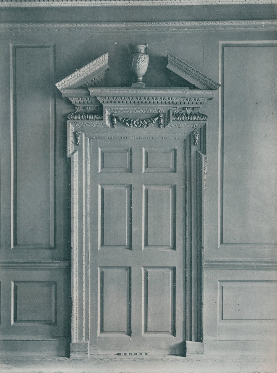 Paneled szoba ajtaja, korai György kora, 26, Hatton Garden, c1909 alkotó: Unbekannt