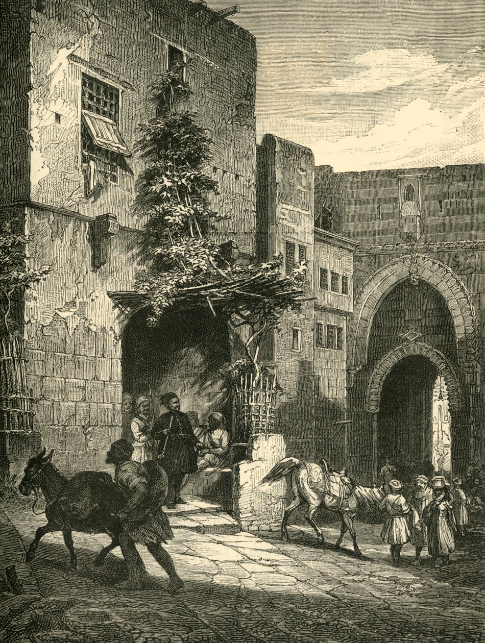 Mamelukek ajtója, A Citadella, Kairó, 1890. alkotó: Unbekannt