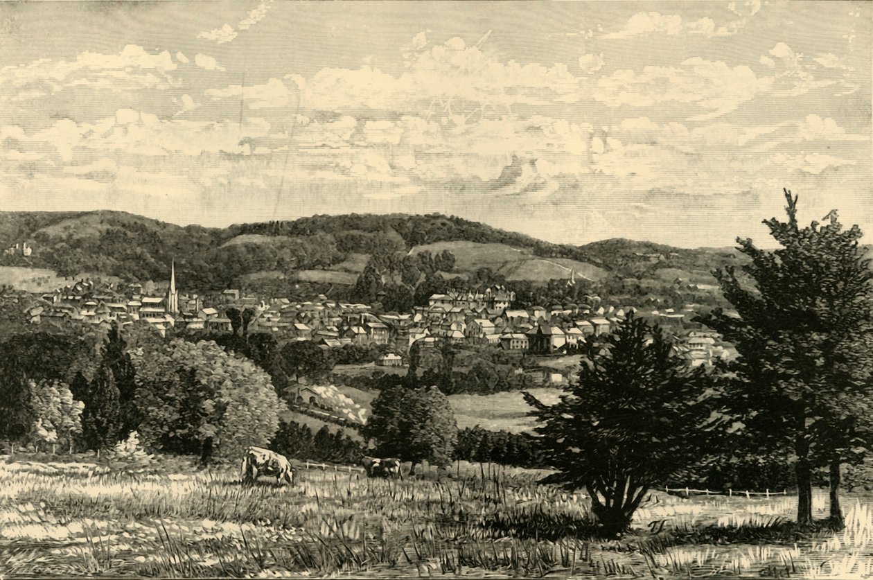 Dorking, az úttól a Denbiesig, 1898. alkotó: Unbekannt