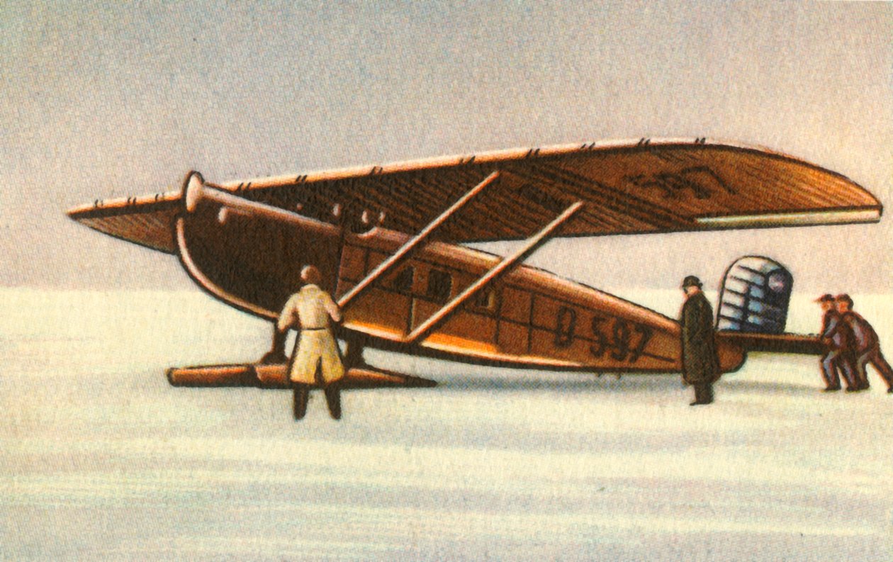Dornier Merkur repülőgép havas csúszótalpakkal, 1920-as évek, 1932. alkotó: Unbekannt