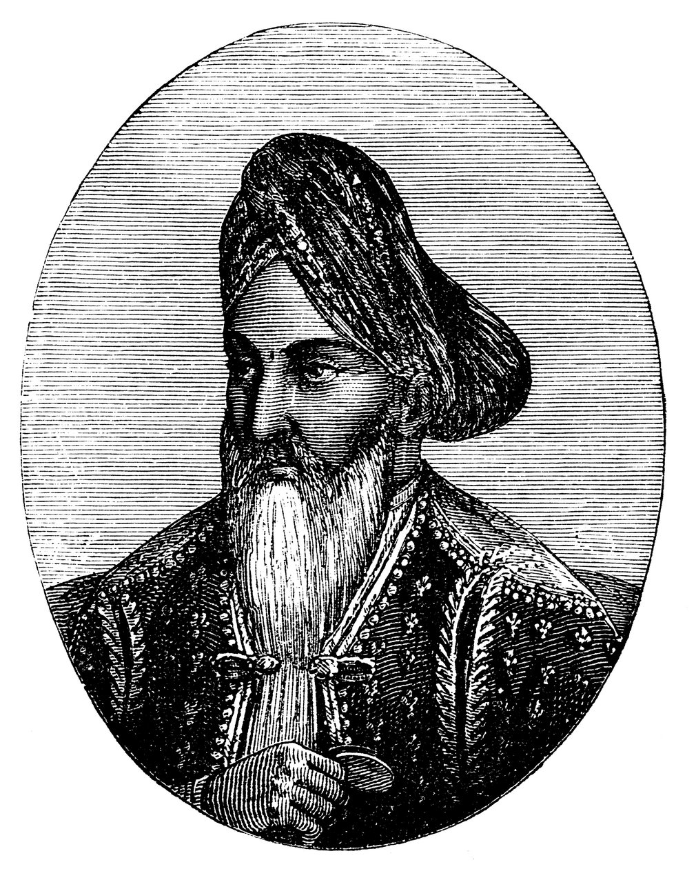 Dost Mohammad Khan 1793-1863 Afganisztán uralkodója, c1880 alkotó: Unbekannt