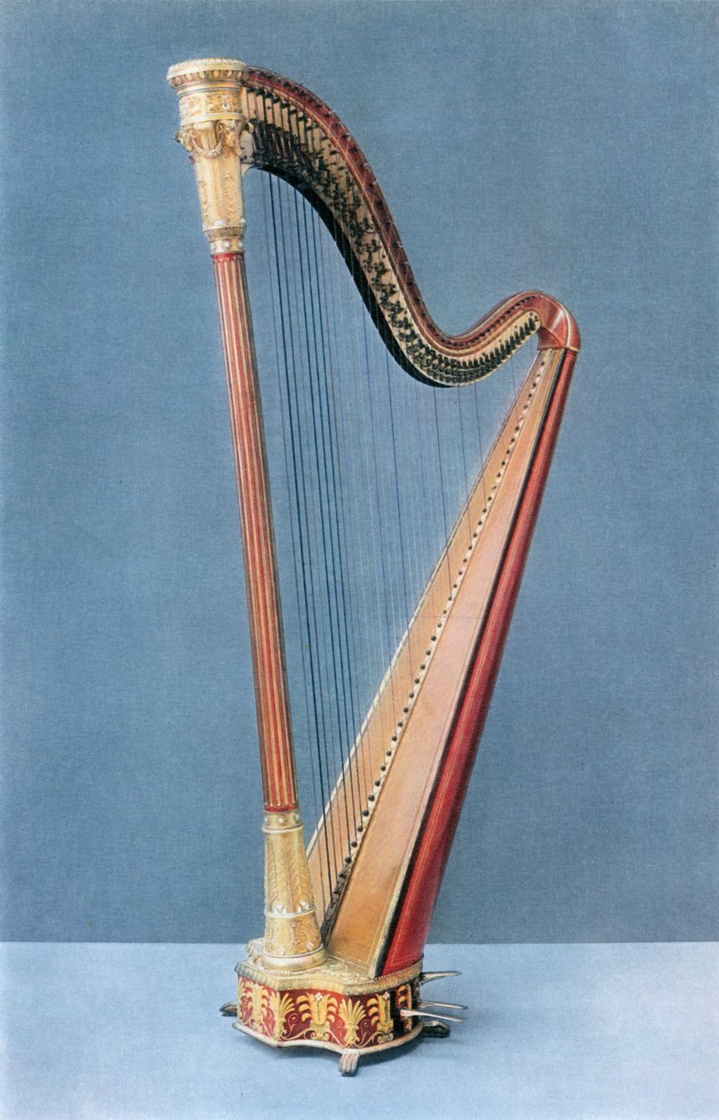 Duplapedálos hárfa, Erard Frères, Párizs, XIX. század közepe, 1948. alkotó: Unbekannt
