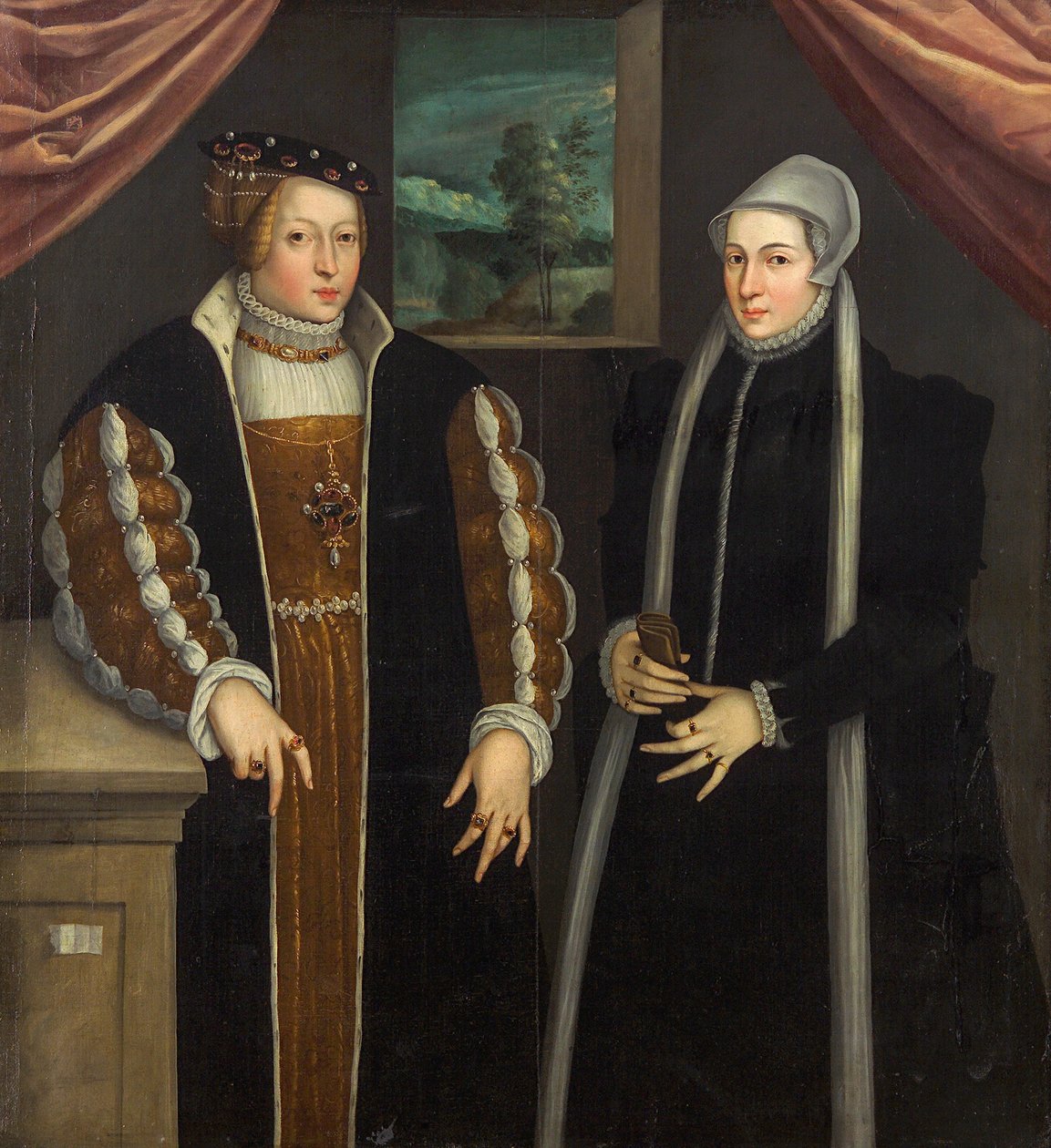 Brandenburg-Kulmbach Marie és Christina dán kettős portréja, c. 1580 alkotó: Unbekannt