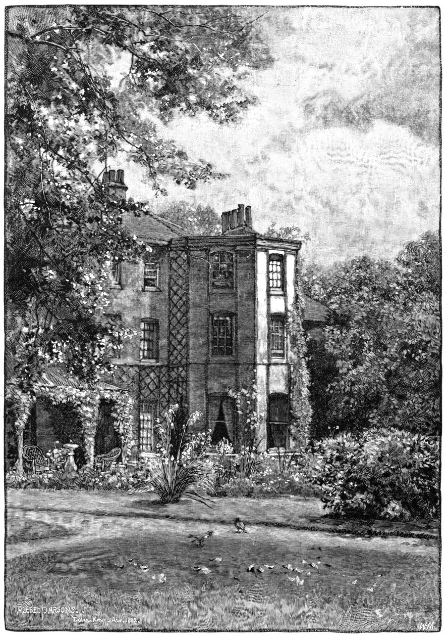 Down House, Beckenham közelében, Kentben, a kertből, 1883 alkotó: Unbekannt