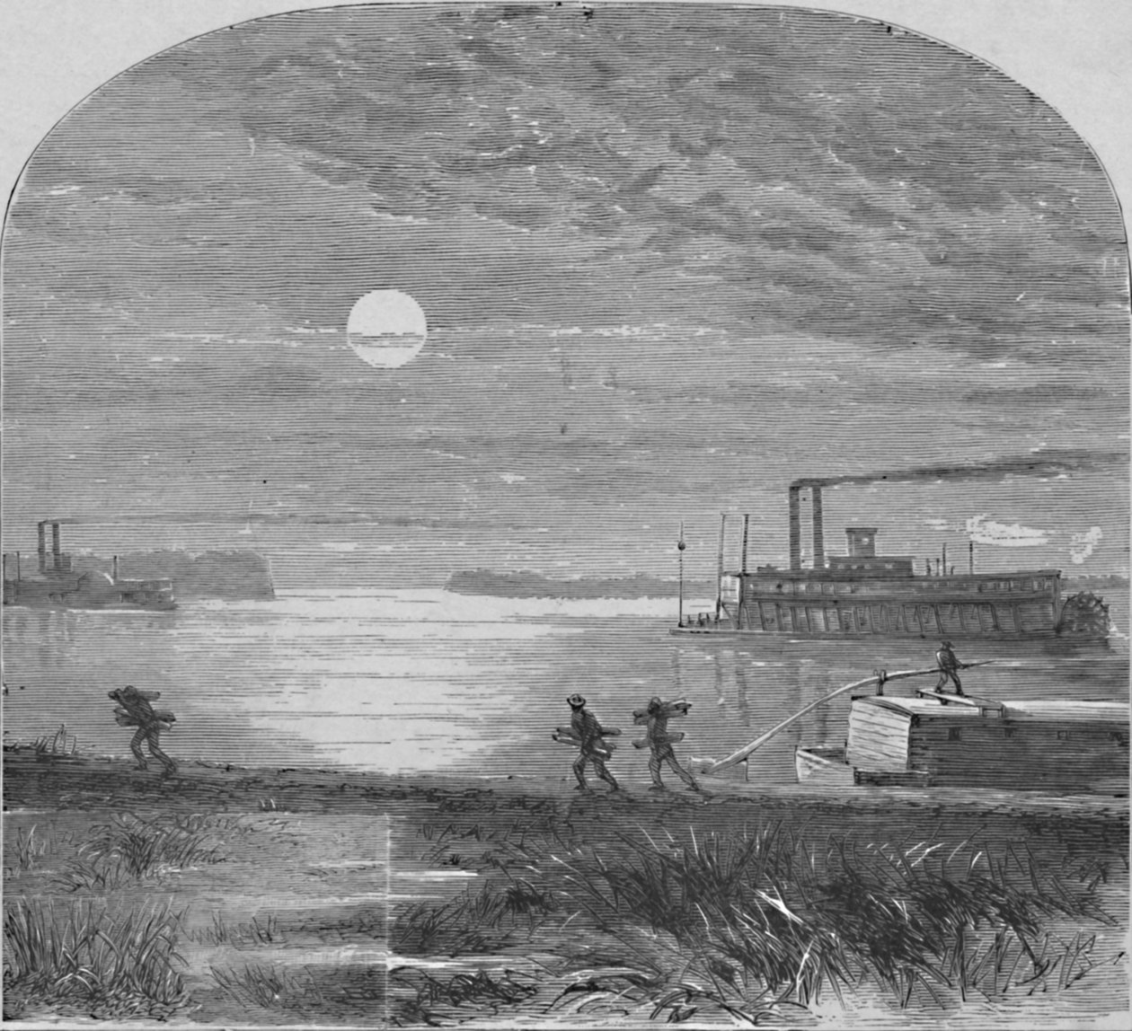 Lent a Mississippin, 1883 alkotó: Unbekannt