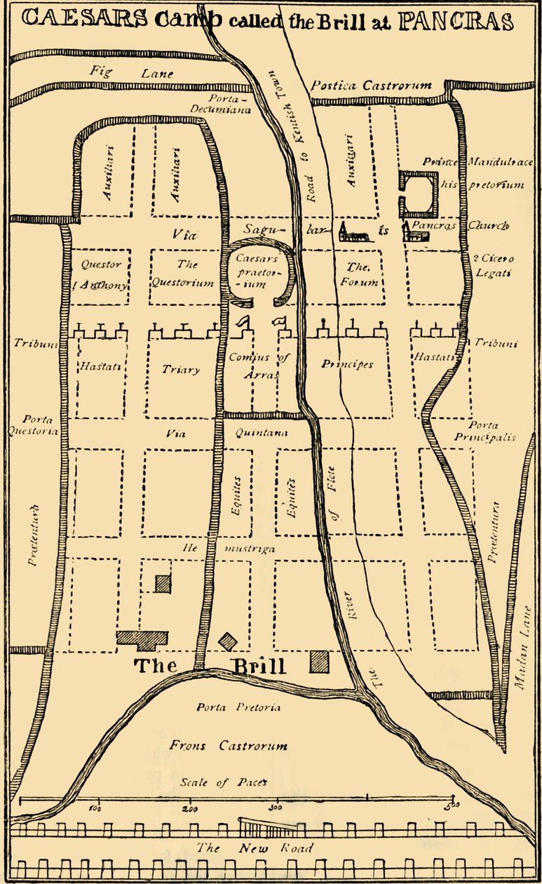 Dr. Stukeleys A St. Pancras-i tábor terve, c1750, c1876. alkotó: Unbekannt