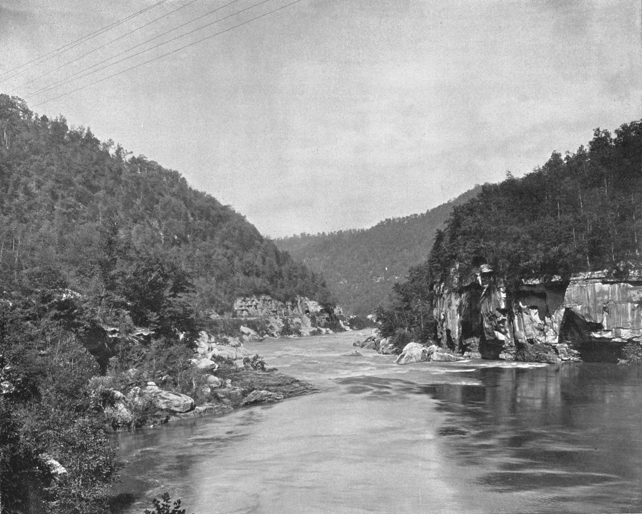 Dragon Gorge, New River, Nyugat-Virginia, USA, 1900. alkotó: Unbekannt