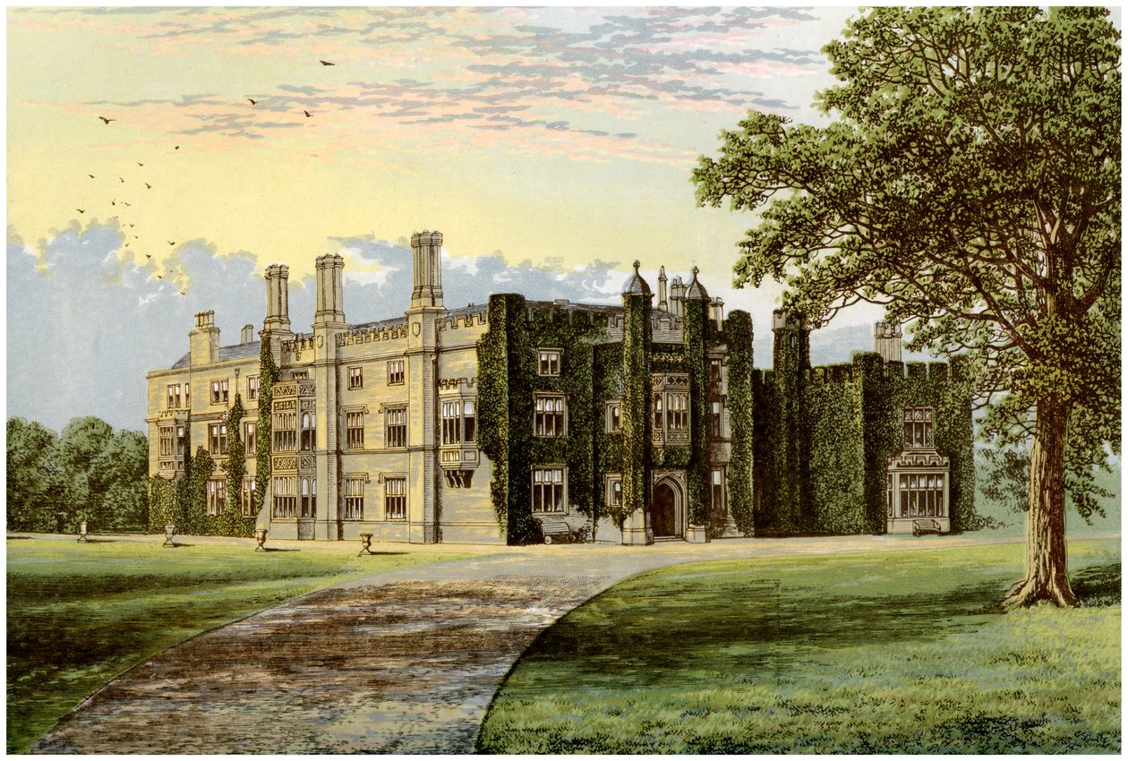 Drakelowe Hall, Derbyshire, Baronet Gresley otthona, 1880 alkotó: Unbekannt
