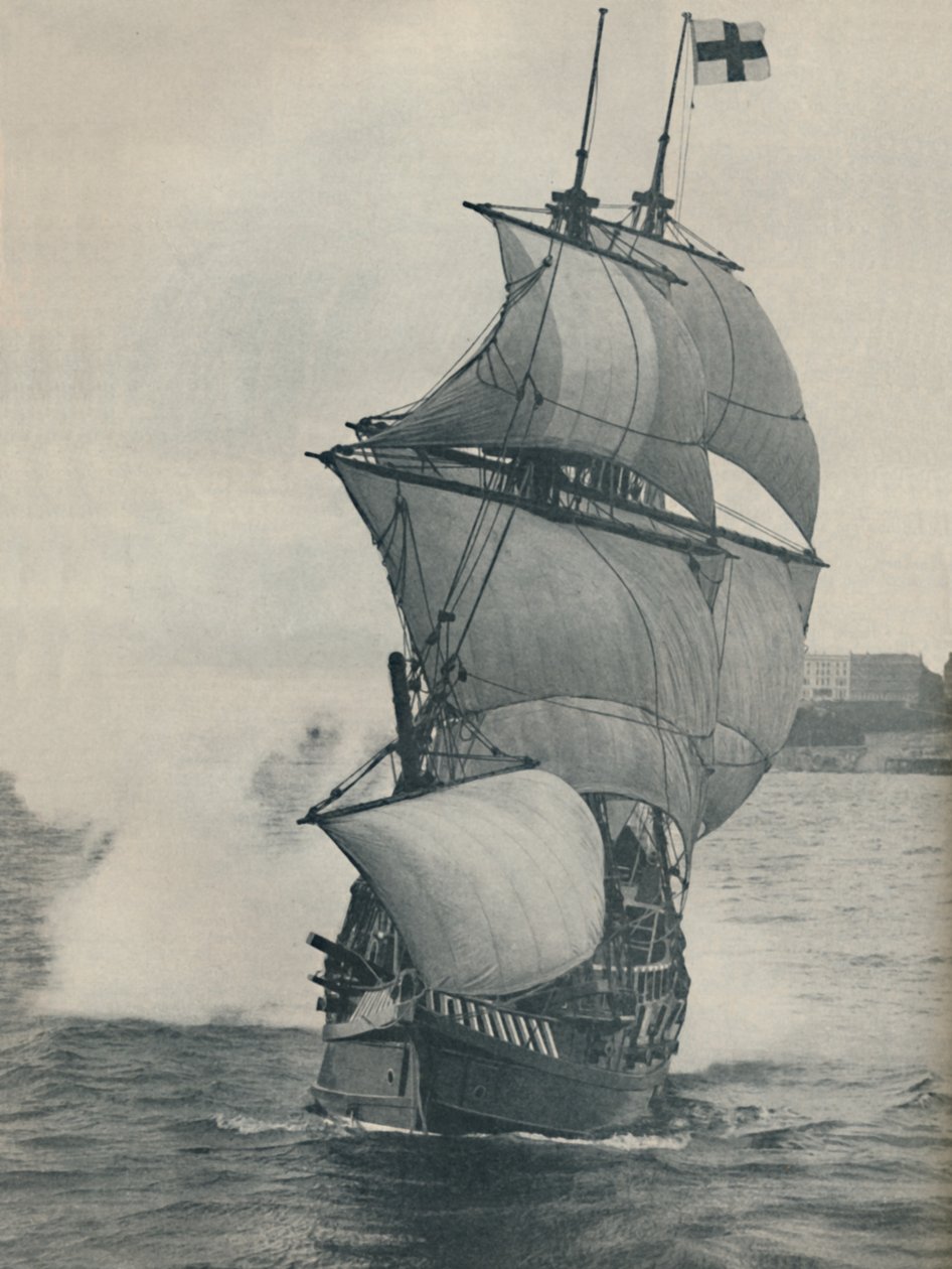 A Drakes zászlóshajója a világ körüli útján, replika, 1937 alkotó: Unbekannt