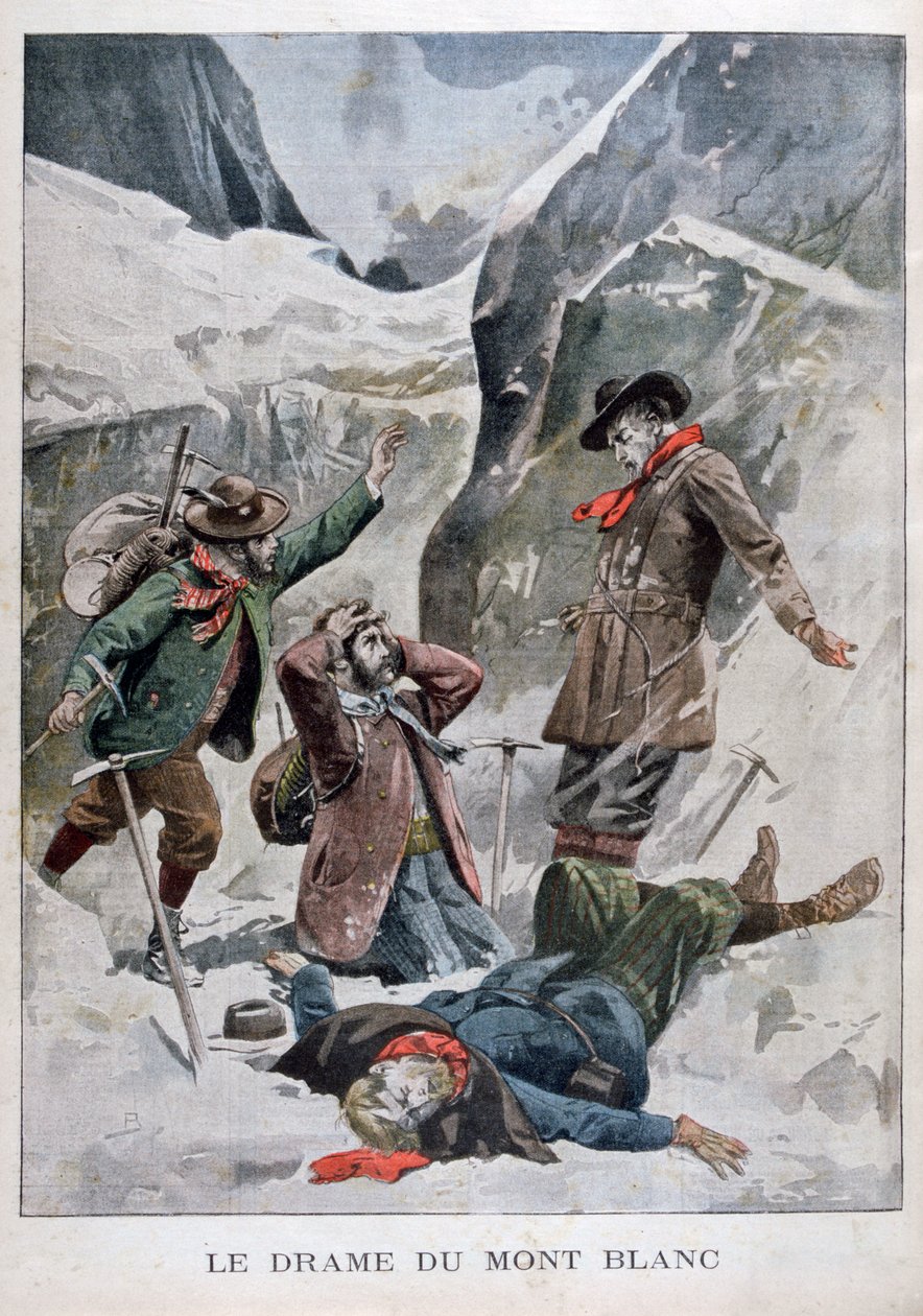 Dráma a Mont Blanc-on, Alpok, 1902 alkotó: Unbekannt