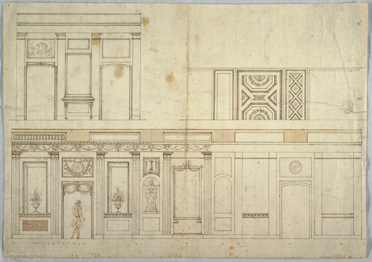 Rajz, belsőépítészet, 1800–1820 alkotó: Unbekannt