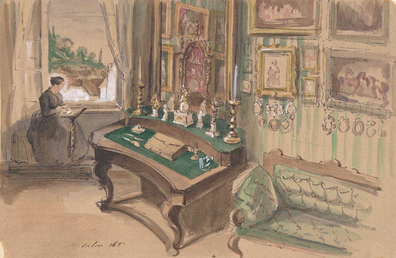 Belső rajz: Szalon, 1857. alkotó: Unbekannt