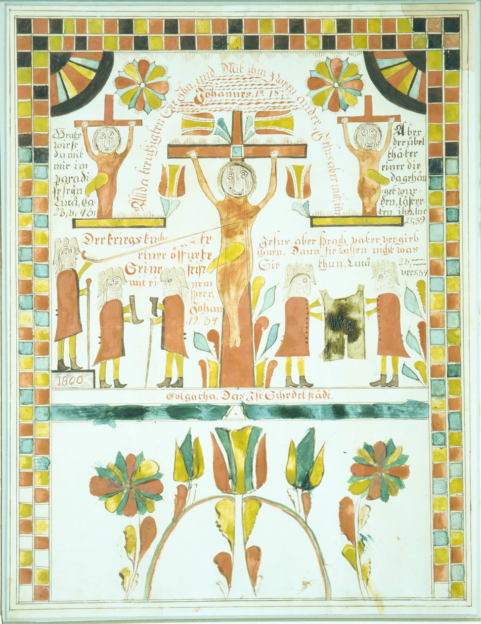 A keresztrefeszítés rajza, 1800. alkotó: Unbekannt