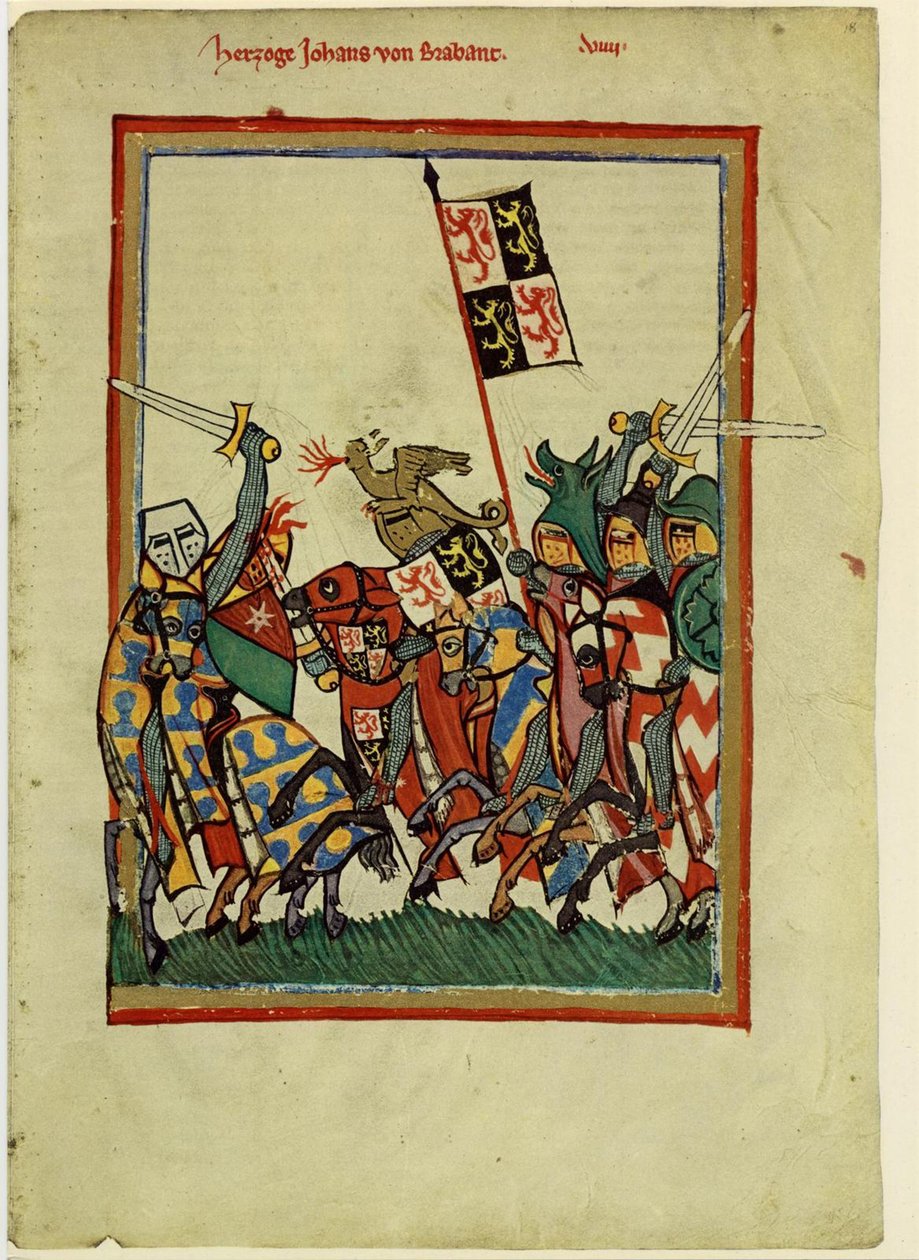 I. János brabanti herceg a Manesse-kódexből, 1305 és 1340 között alkotó: Unbekannt