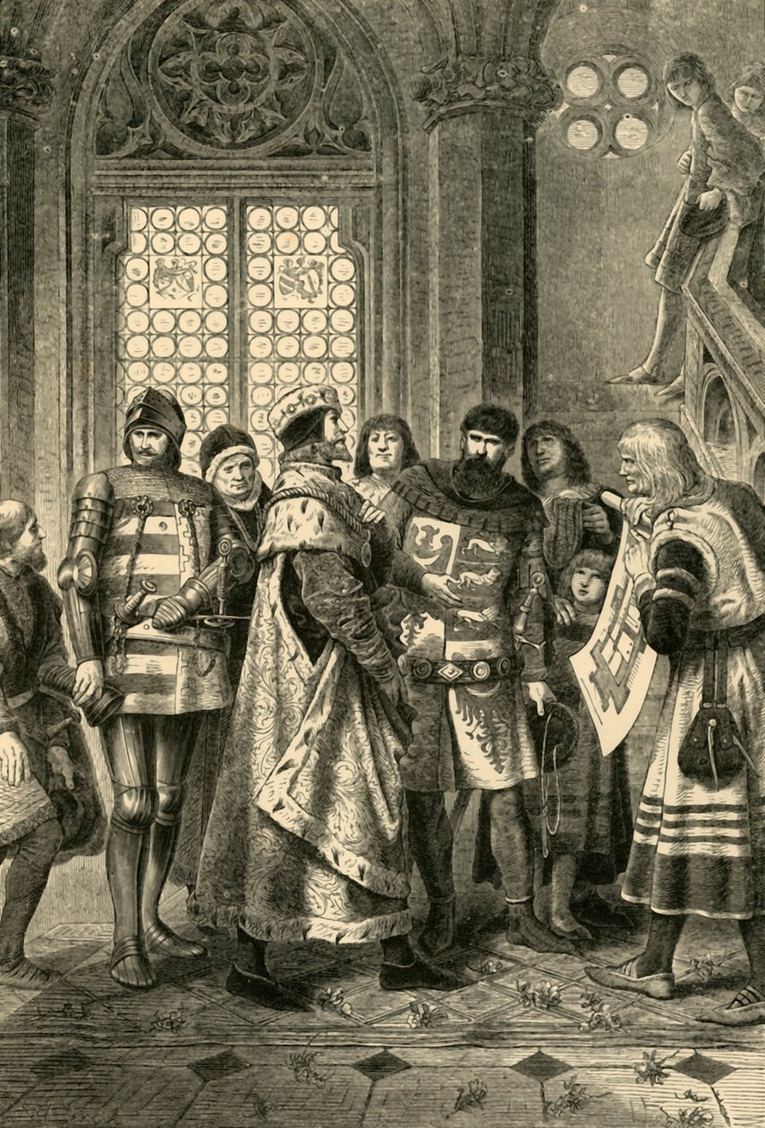 IV. Rudolf herceg, mint az István-székesegyház alapítója, 1360, 1890. alkotó: Unbekannt