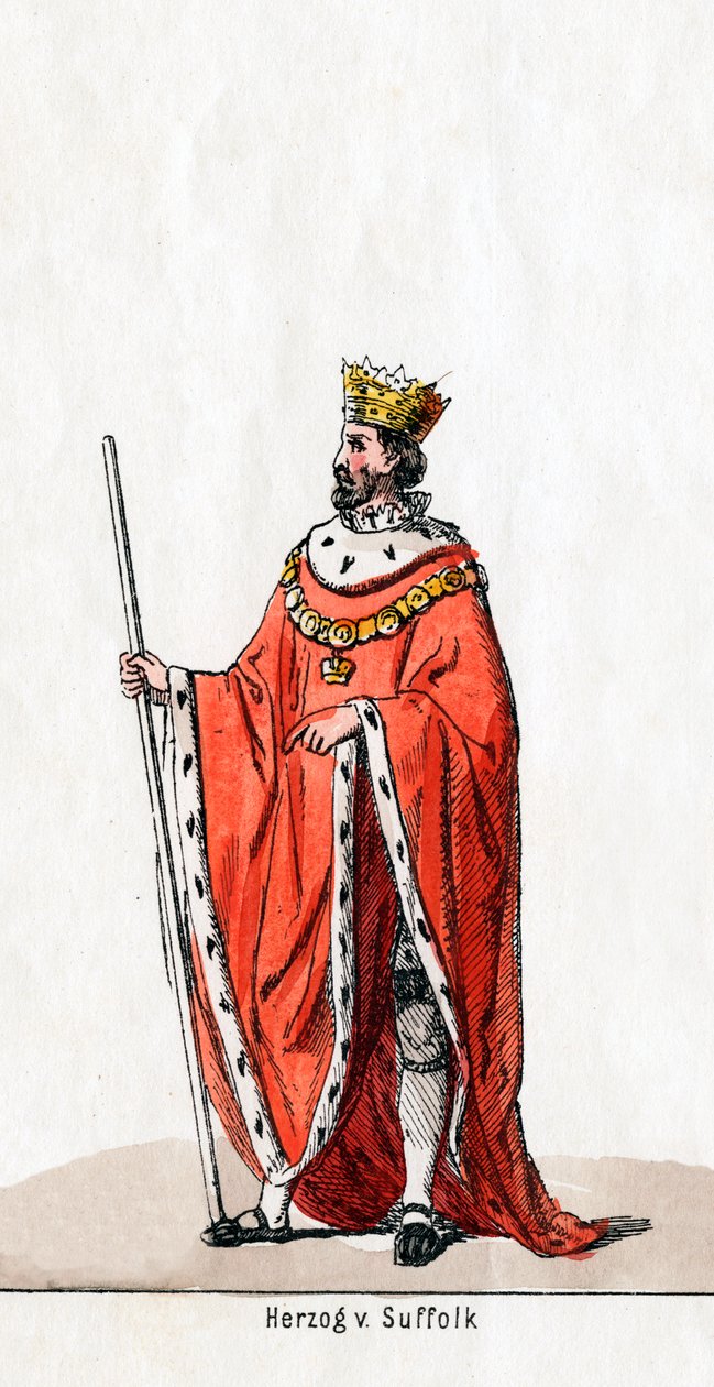 Suffolk hercege, Shakespeare drámájának jelmezterve, VIII. Henrik, XIX. alkotó: Unbekannt