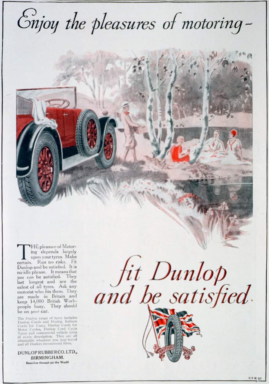Dunlop gumiabroncs hirdetés, 1925 alkotó: Unbekannt