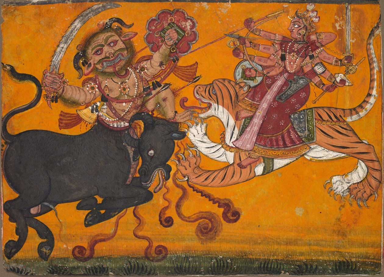 Durga Slaying Mahisha, c. 1700-1710. alkotó: Unbekannt
