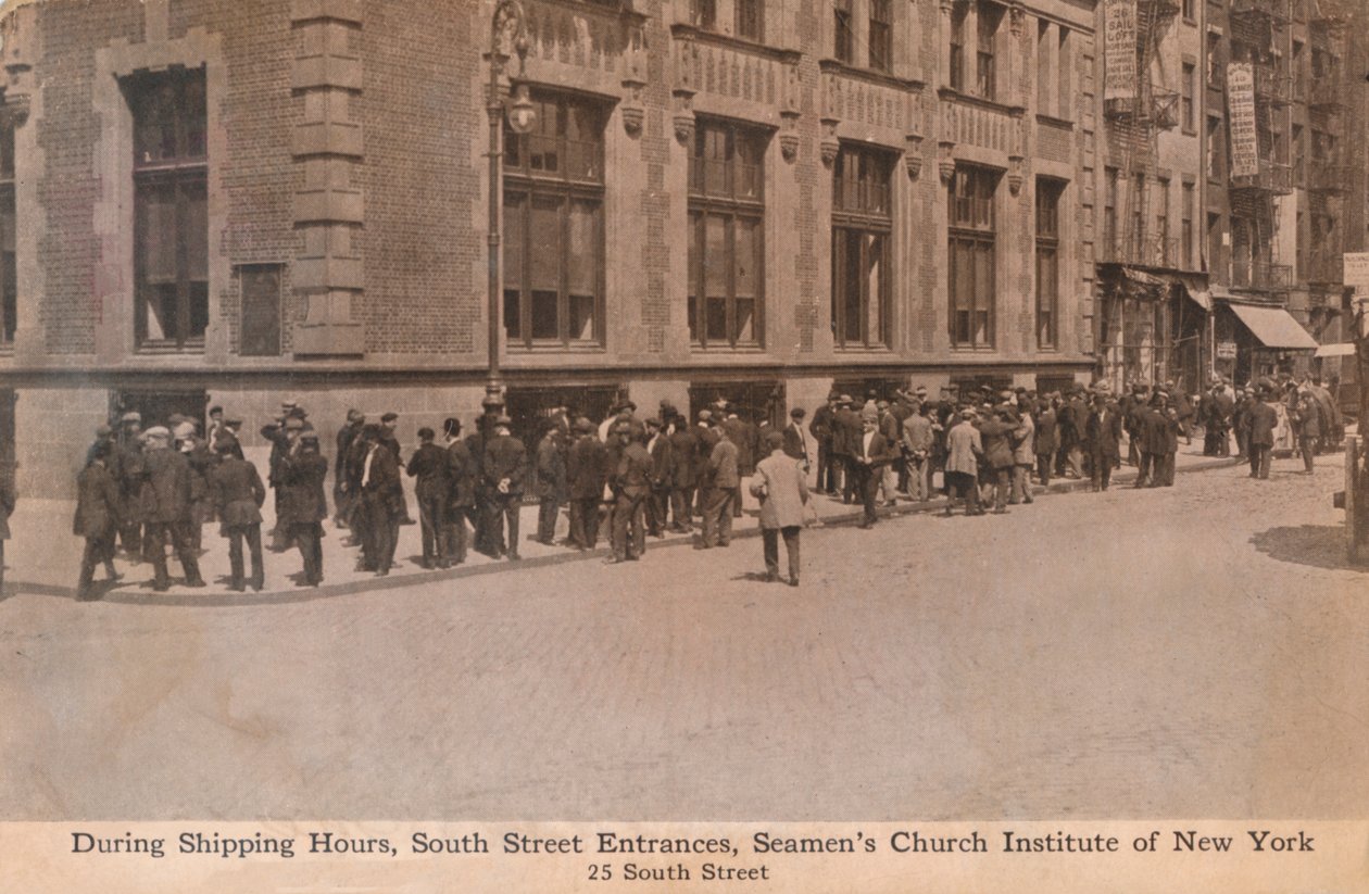 Szállítási órák alatt, South Street Entrances, Seamens Church Institute of New York, 1888. alkotó: Unbekannt