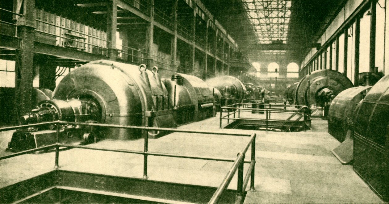 Dinamók a Great Underground Generating Station-nél a Lots Roadon, Chelsea, 1930. alkotó: Unbekannt