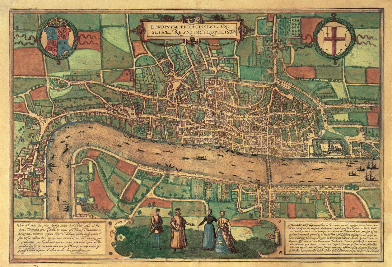 London legkorábbi nyomtatott térképe, 1574 alkotó: Unbekannt