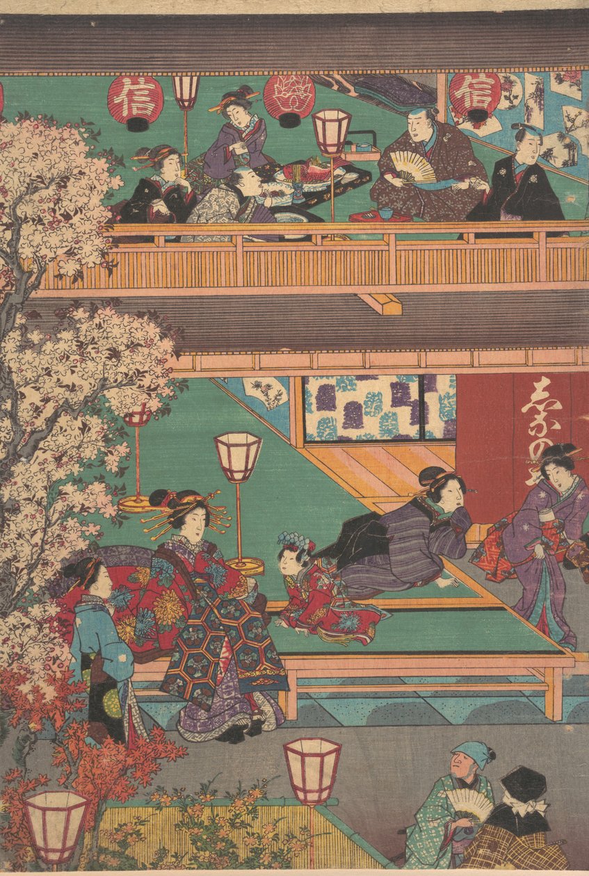 Kora este a Yoshiwara Innben, 19. század. alkotó: Unbekannt