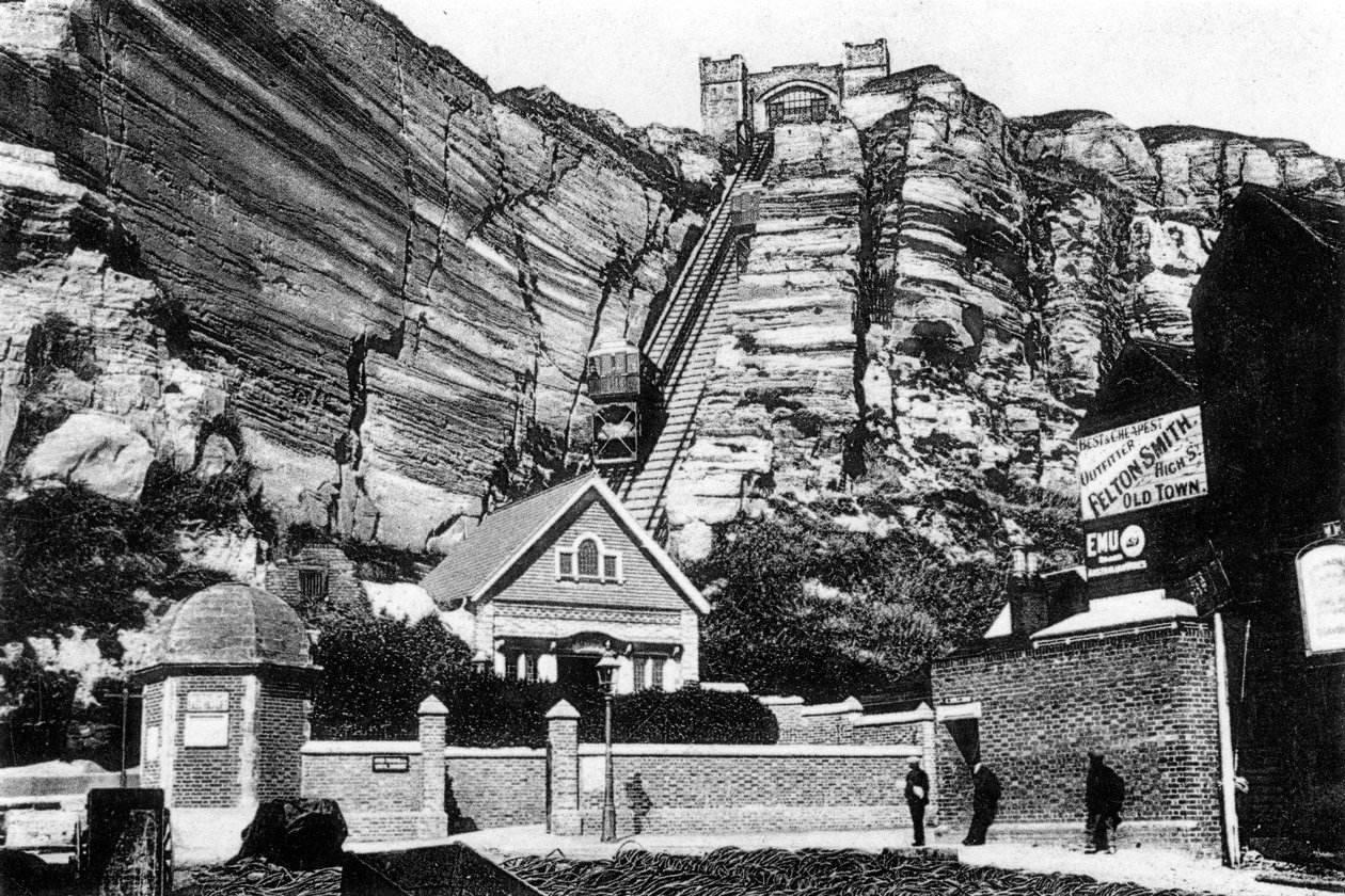East Hill lift, Hastings, East Sussex, 20. század eleje alkotó: Unbekannt