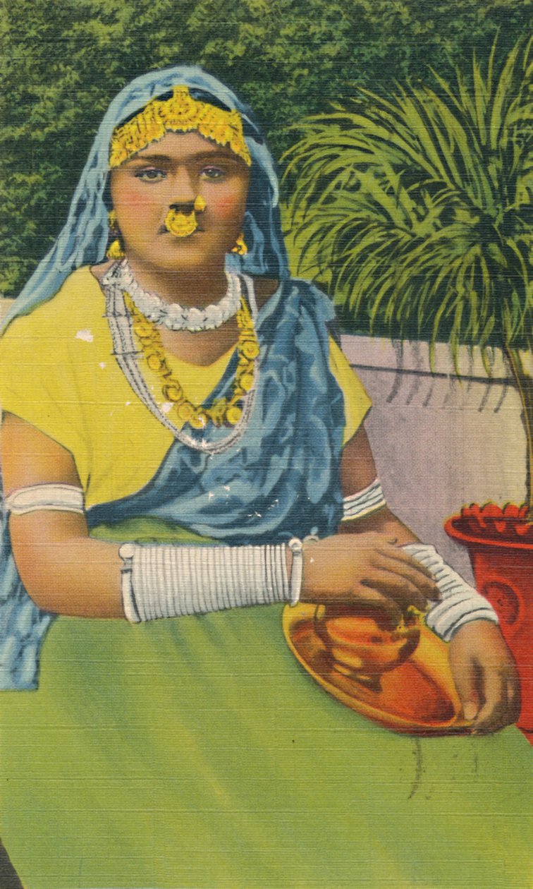 Kelet-indiai lány, Trinidad, B.W.I., 1952. alkotó: Unbekannt
