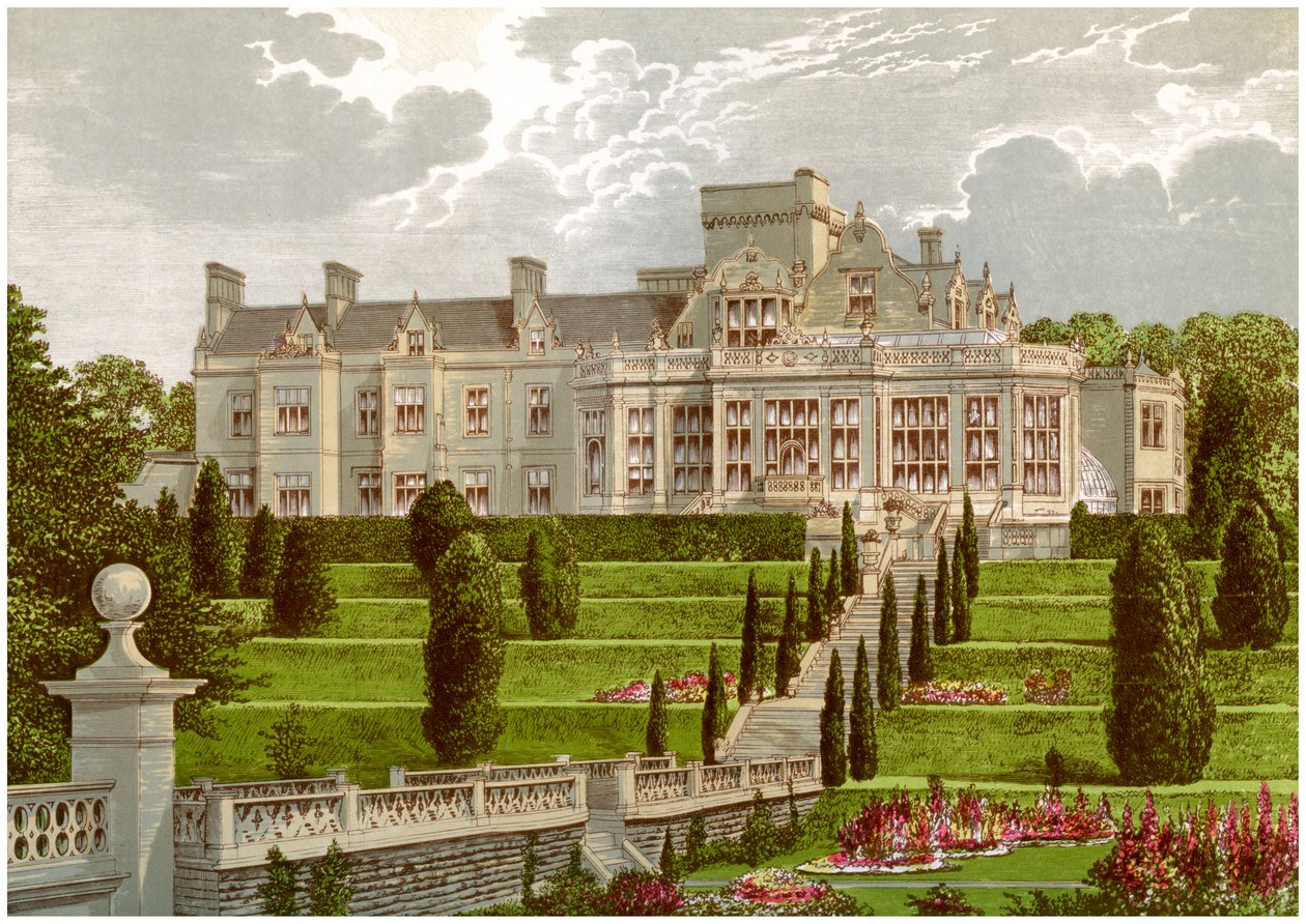 Easton Hall, Lincolnshire, Baronet Cholmeley otthona, 1880 alkotó: Unbekannt