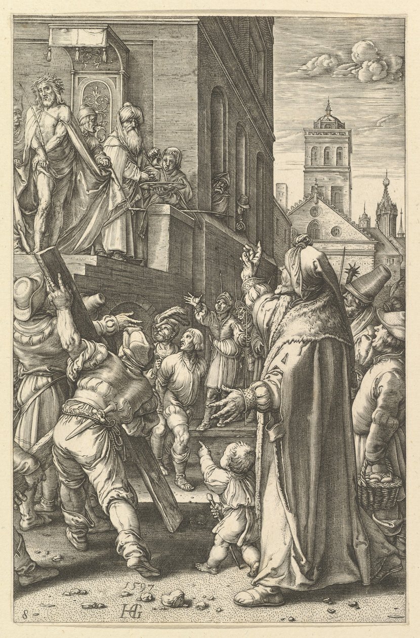 Ecce Homo, Krisztus szenvedéséből, kb. 1598-1617. alkotó: Unbekannt