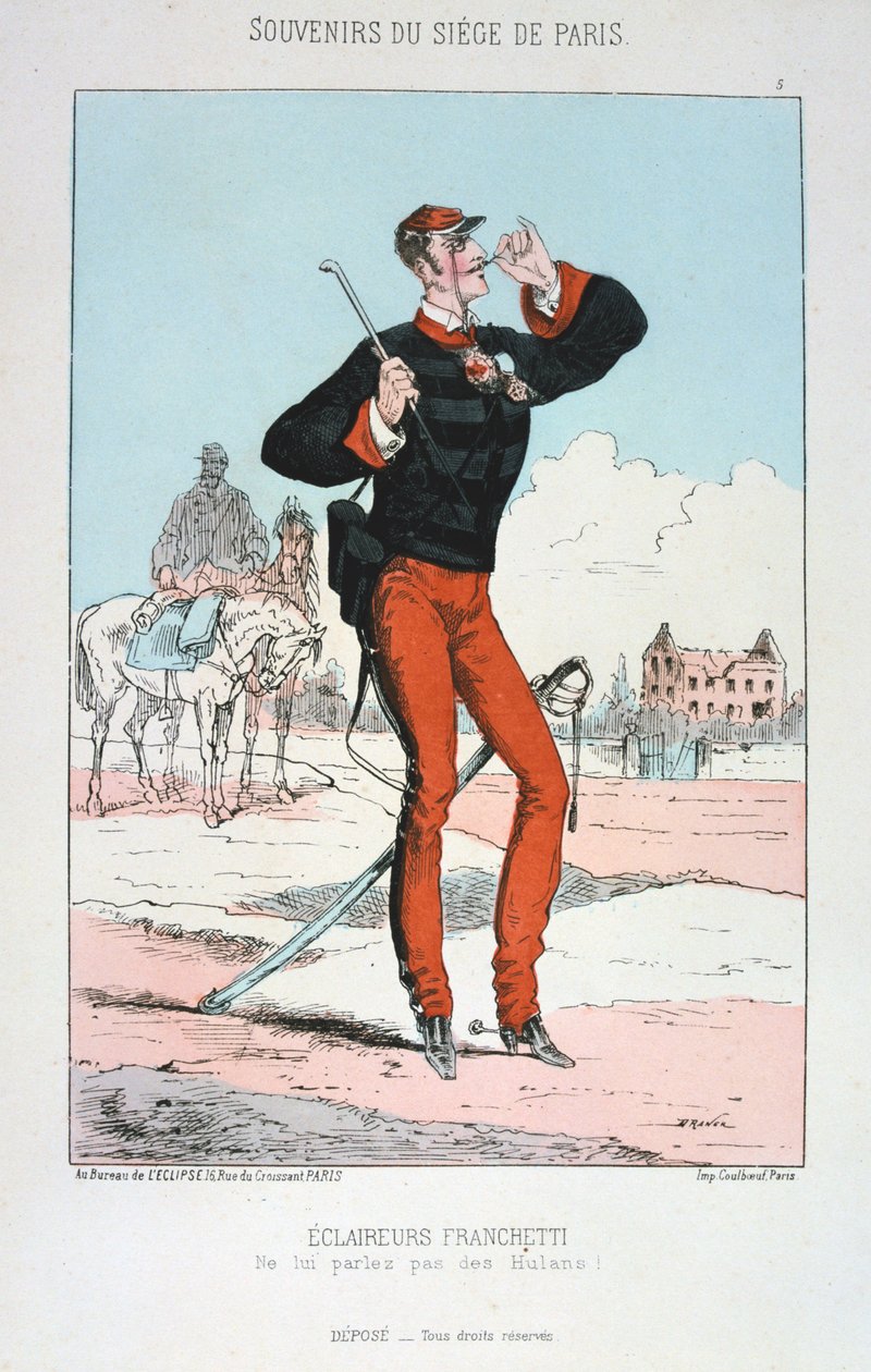Eclaireurs Franchetti, Párizs ostroma, 1870-1871. alkotó: Unbekannt