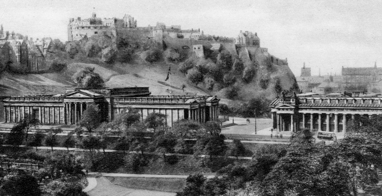 Edinburgh-i kastély és Nemzeti Galéria, Edinburgh, 20. század eleje alkotó: Unbekannt