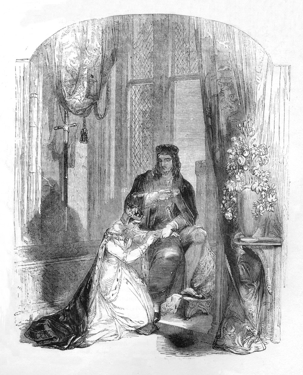 Edward III. és Salisbury grófnője, 1845 alkotó: Unbekannt