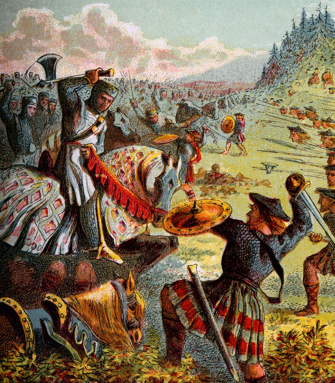 I. Edward megtámadja Skóciát, 1850 alkotó: Unbekannt