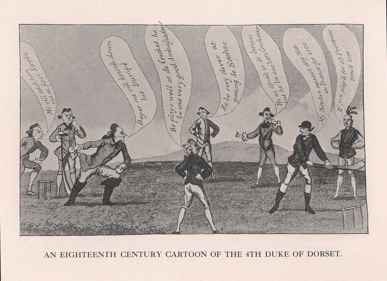 Edward Sackville 1591-1652, Dorset 4. hercege, krikettezni, 18. század 1912 alkotó: Unbekannt