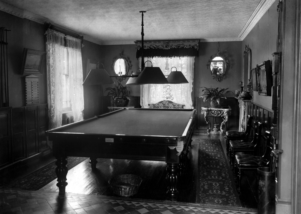 Edward korabeli szoba snooker asztallal, 1909 alkotó: Unbekannt