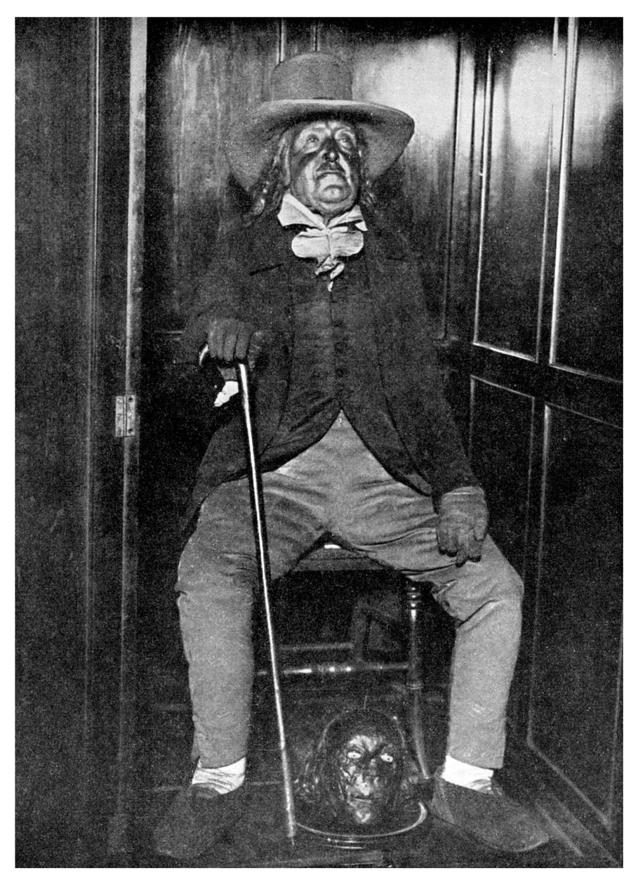 Jeremy Bentham képmása balzsamozott fejével, University College, London, 1956 alkotó: Unbekannt