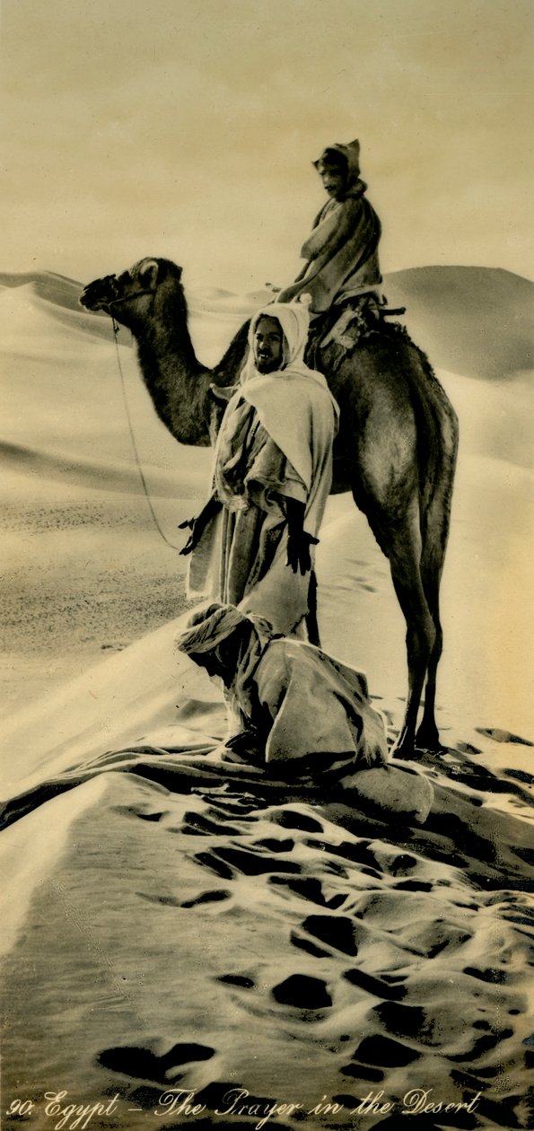 Egyiptom – Az ima a sivatagban, c1918-c1939. alkotó: Unbekannt