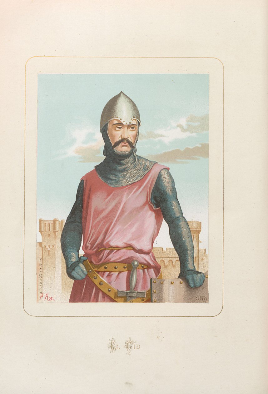 El Cid Rodrigo Diaz de Vivar. Feladó: Minden idők híres férfiai és női..., 1875-1877 alkotó: Unbekannt