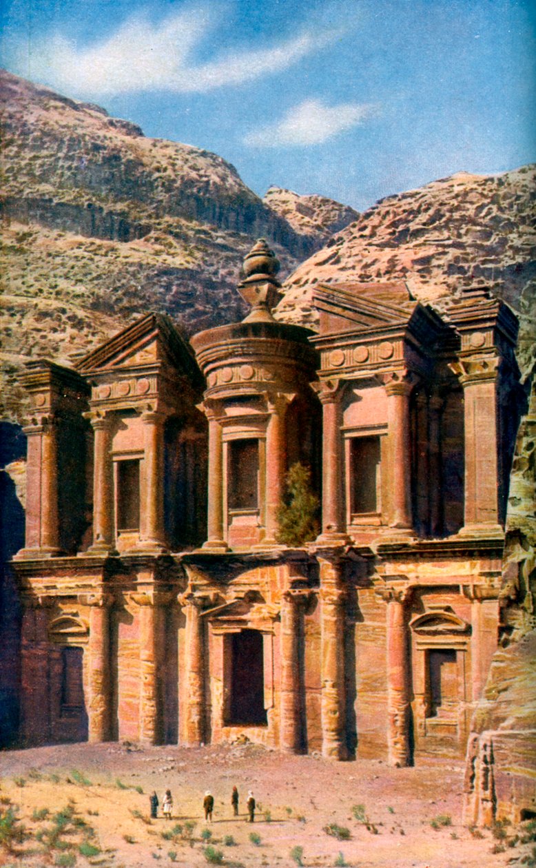 El Deir kolostor, Petra, Jordánia, 1924 alkotó: Unbekannt