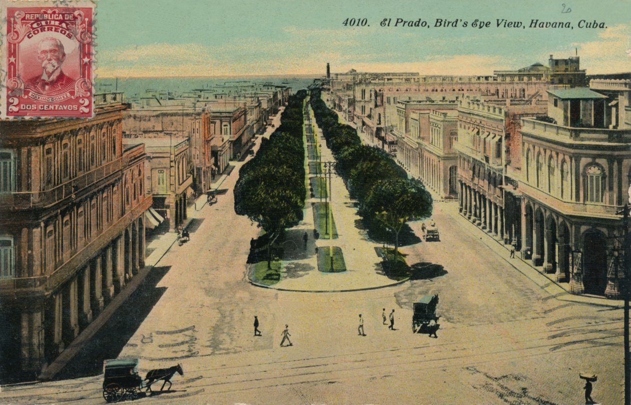 El Prado, Madártávlat, Havanna, Kuba, 1911 alkotó: Unbekannt
