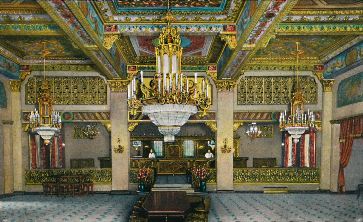 A kaszinó és a híres aranybár kidolgozott belső terei, Hotel Agua Caliente, 1939 alkotó: Unbekannt