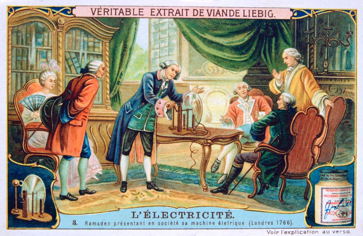 Villamossági bemutató, London, 1766, c1900 alkotó: Unbekannt