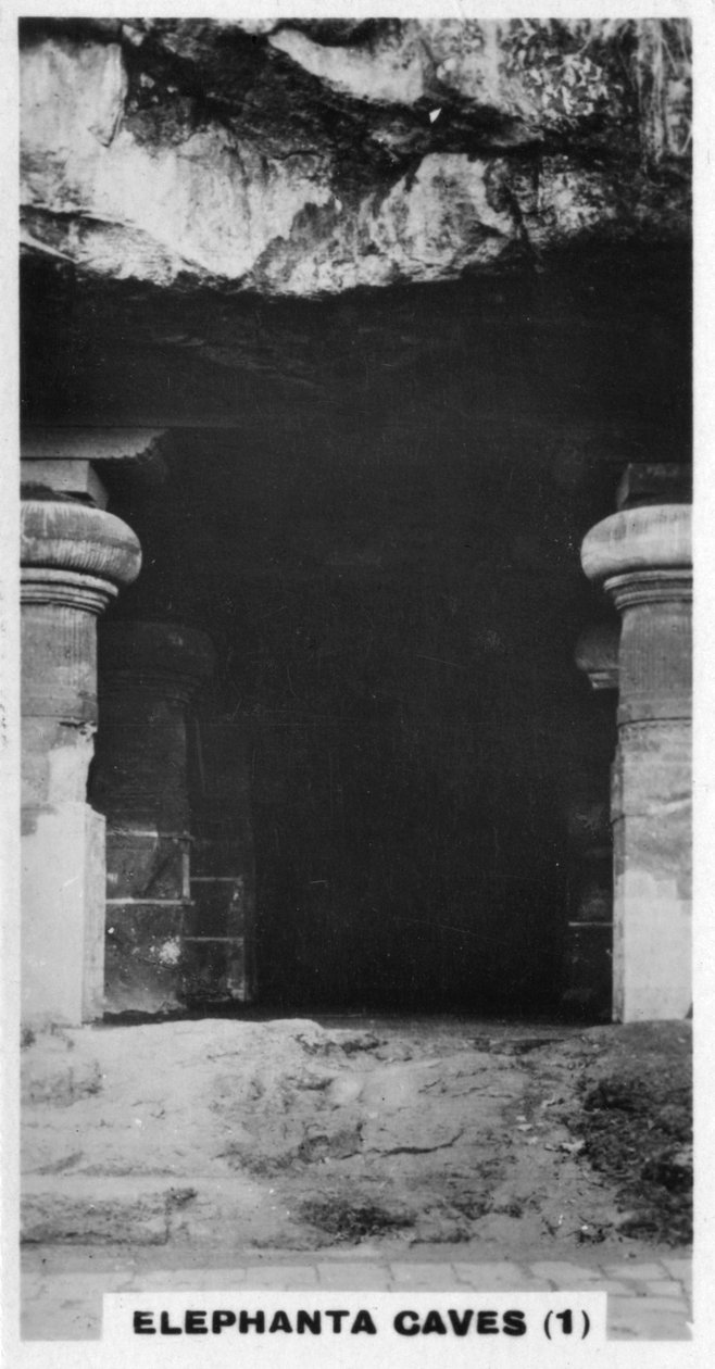 Elephanta Caves, Bombay, India, 1925 alkotó: Unbekannt