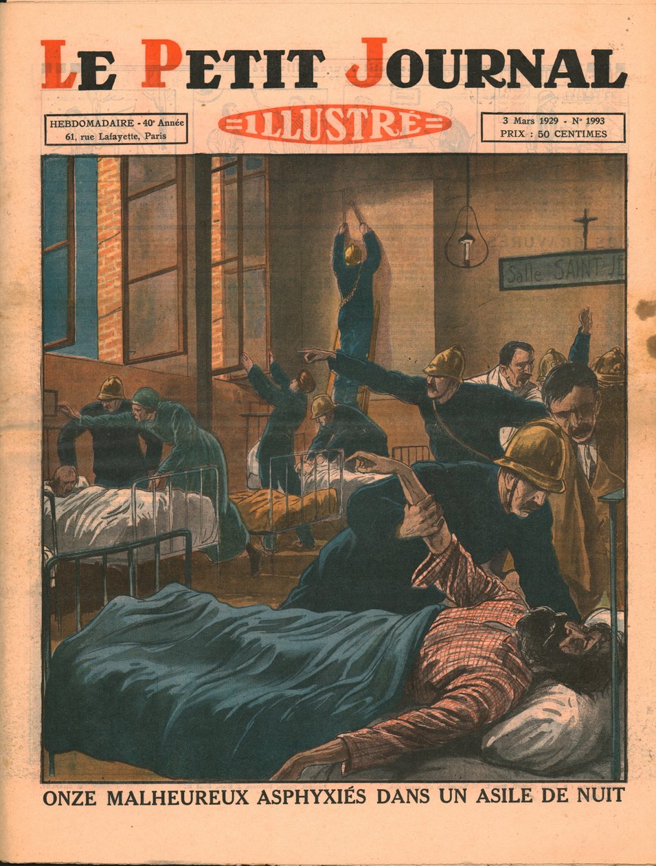 Tizenegy szerencsétlen fulladt meg egy éjjeli menedékhelyen, 1929. alkotó: Unbekannt