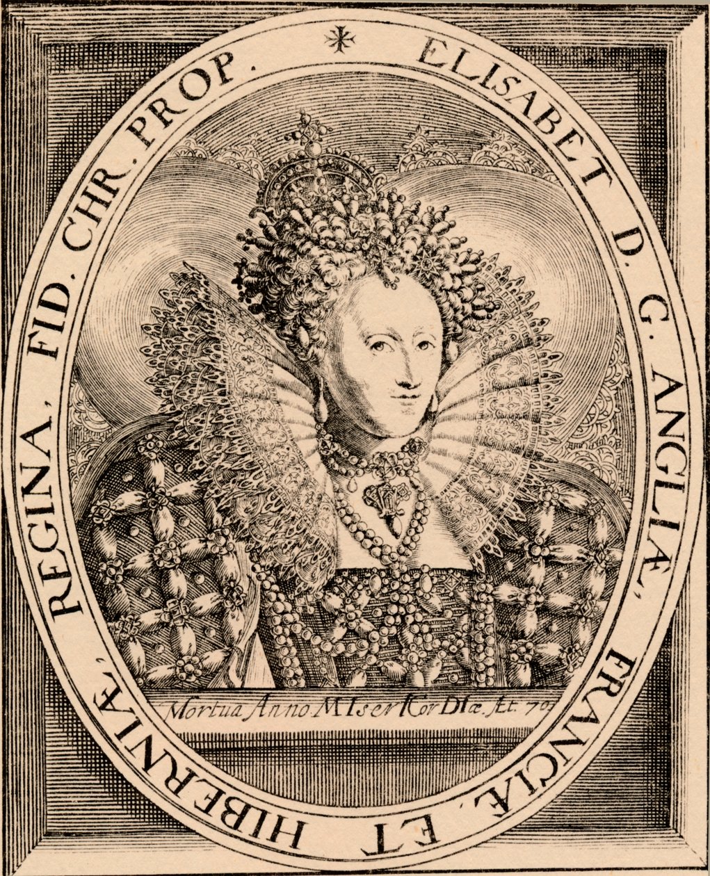 I. Erzsébet 1533-1603, Anglia és Írország királynője, 1889 alkotó: Unbekannt